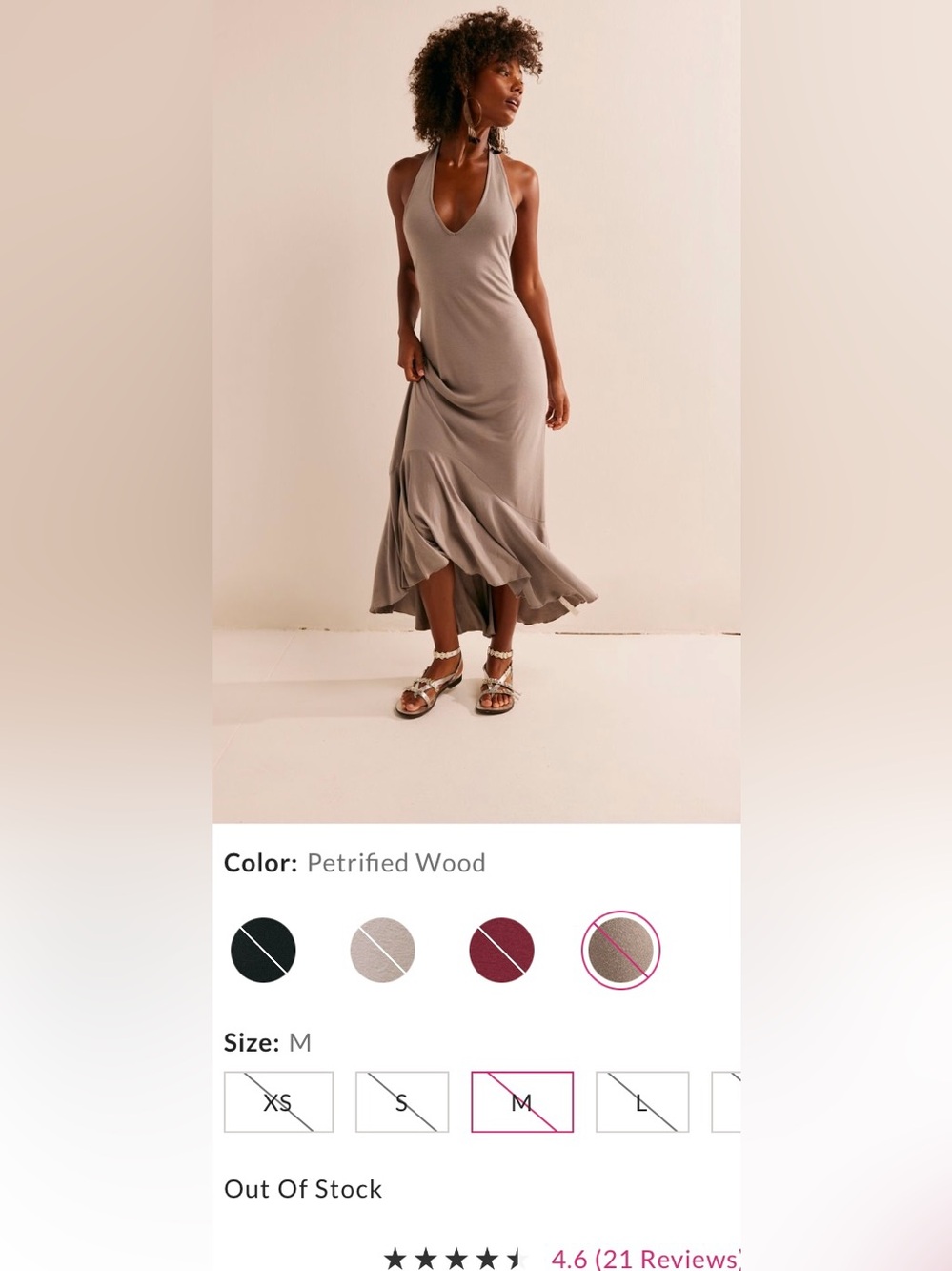Free People free-est Collection ~ Good Feels Halter Midi Dress ~ Medium ~ NWT** - Picture 5 of 12